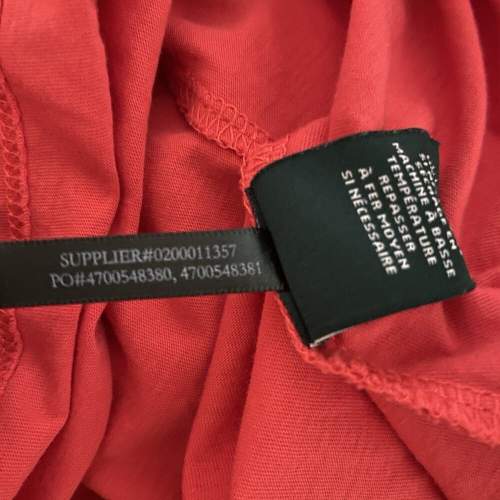 Lauren Ralph Women’s 3/4 Sleeves Red Cotton Shirt 1X Pullover Tunic Casual Top - Picture 5 of 7